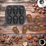 Głowa Czaszki Forma do Pieczenia Szkieletowa Patelnia Silikonowa zestaw foremek do ciasta z czaszką Halloween