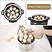 Aozita Multipurpose Stackable Egg Steamer Rack Trivet with Heat Resistant Silicone Handles Compatible for Instant Pot Accessories 6 Qt/8 Qt - 18 Egg Cooking Rack for Pressure Cooker Accessories