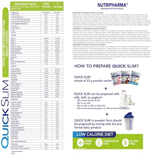 Nutripharma Quick Slim Quick Slim Meal Replacement Shake For Weight Loss, 30 Servings, 20G Protein thumb #3