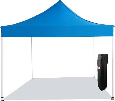 10x10 Heavy Duty Pop Up Canopy Tent - Upgraded Fabric & Adjustable 3-Tier Height, Reliable Steel Frame, Portable Shelter for Events, Parties, Camping, Beach, Outdoor