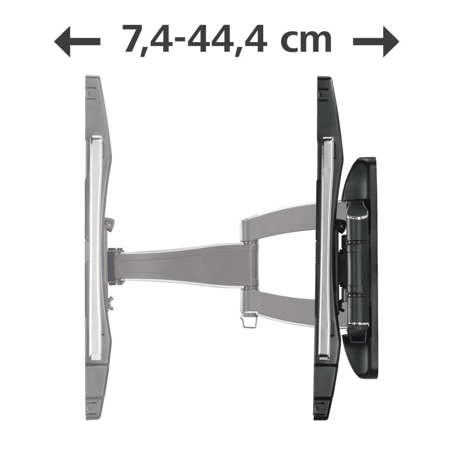 Hama Uchwyt ścienny do telewizora 32"-65" (VESA 400x400, maks. udźwig 50kg, aluminium, pochył +2°/-12°) czarny