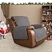 Easy-Going Oversized Recliner Cover Reversible Couch Cover Sofa Cover for Living Room Water Resistant Furniture Protector with Elastic Straps for Pets Dog (Oversized Recliner, Gray/Light Gray)