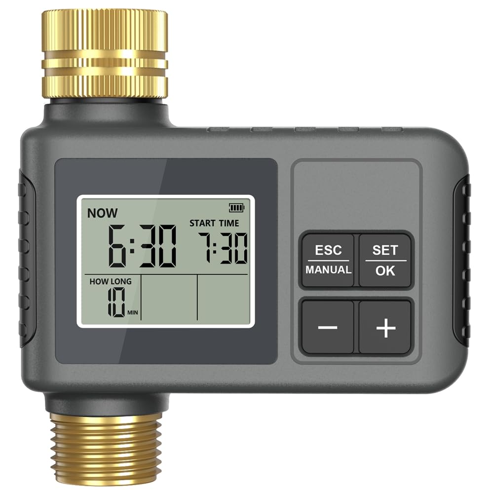 Jnchdghwa Garden Programmable Automatic Water Timer IP55 Protection Intelligent Irrigation System Sprinkler Timer LCD Display