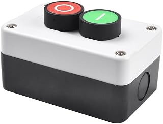 FABULETTA Remote Motor Switch Panel With Box, Push Button Station Momentary Reset, IP67 Waterproof Controller, 22mm Mounting Hole Size