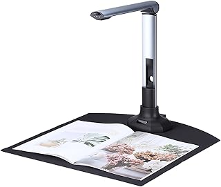 Document Scanner BK52 Portable Book & Document Camera Scanner, Capture A3 HD 10 Mega-pixels USB 2.0 High Speed Scanner W/LED Light For ID Cards