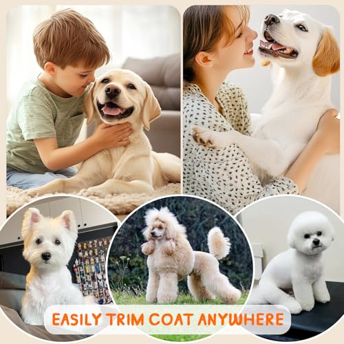 YAZEKY Maquina Cortar Pelo Perros, Bajo Nivel de Ruido Cortapelos Profesional para Perros, Cortapelos para Mascotas Impermeable Todo el Cuerpo Lavable Inalámbrico Recargable - imagen 7