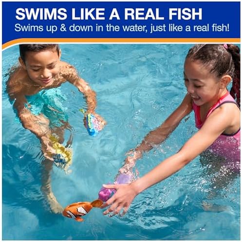 SwimWays Rainbow Reef Pink Fish Water-Activated Pool Toy for Ages 5+ — view 2