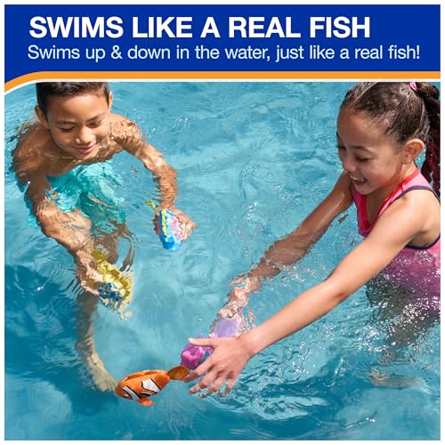swimways rainbow reef fish toy kids swimming accessories amp water toys learn to swim pool toys for kids ages 5 amp up batteries included swim shady