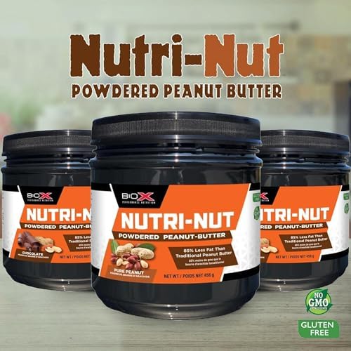BioX Nutri-Nut Powdered Peanut Butter | Delicious Low Calorie Powdered Peanut Butter with 5g Protein, Low Sugar & Low Fat | No Artificial Flavours Or Sweeteners, Non-GMO, & Gluten Free (Pack of 1, Plain) - 3