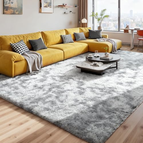 Modern Fluffy Shaggy Rug 5x7 Feet, Tie-Dyed Soft Plush Non-Slip