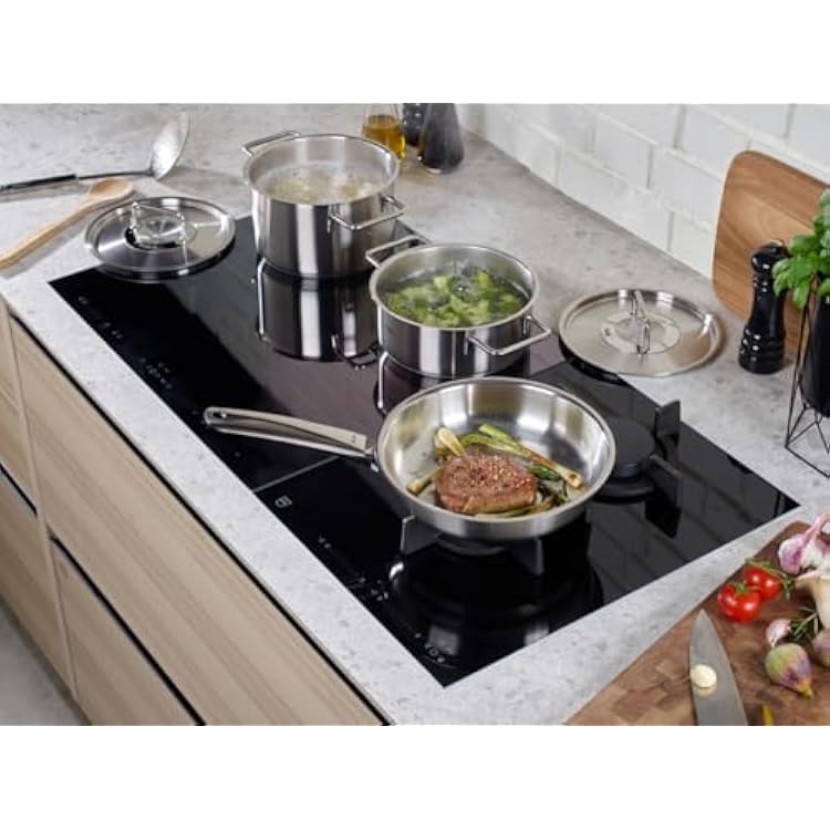 Fissler Pure Collection/Stainless Steel Frying Pan (Diameter 24 cm) Uncoated Saucepan Internal Scale Made in Germany - Induction