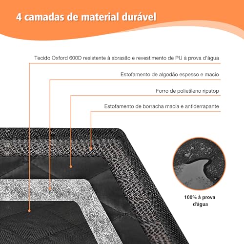 Capa Protetora Pet Impermeável Para Banco De Carro Com Cinto