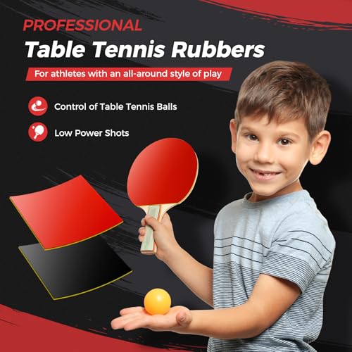 image for Coherny Red/Black PingPong Rubber Sponge 2.2mm Table Tennis Bat Replac
