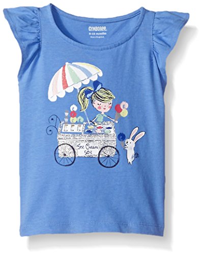 Gymboree Baby Girls' Blue Flower Stand Graphic Tee