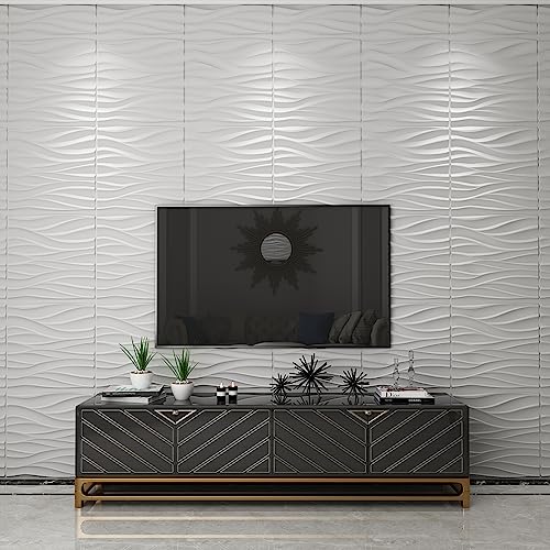 Art3D Decorative 3D Panels In Modern Wall Design, 32 Square Feet, Wave 1 #TOP1