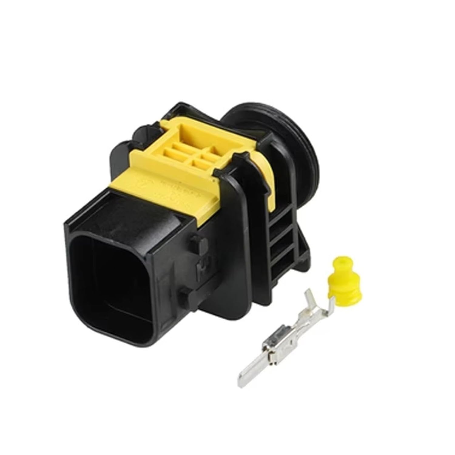 1-20 Sets 4 Pin Yellow Black Auto IP67 Automotive Electrical Male Female Connector 1-1418390-1 1-1703818-1(Female,10 Sets_4P)