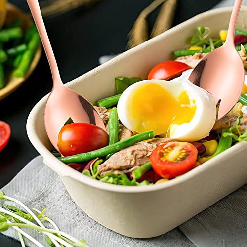Cubiertos para servir ensaladas que evitan caídas en fuentes de servicio de cena 3