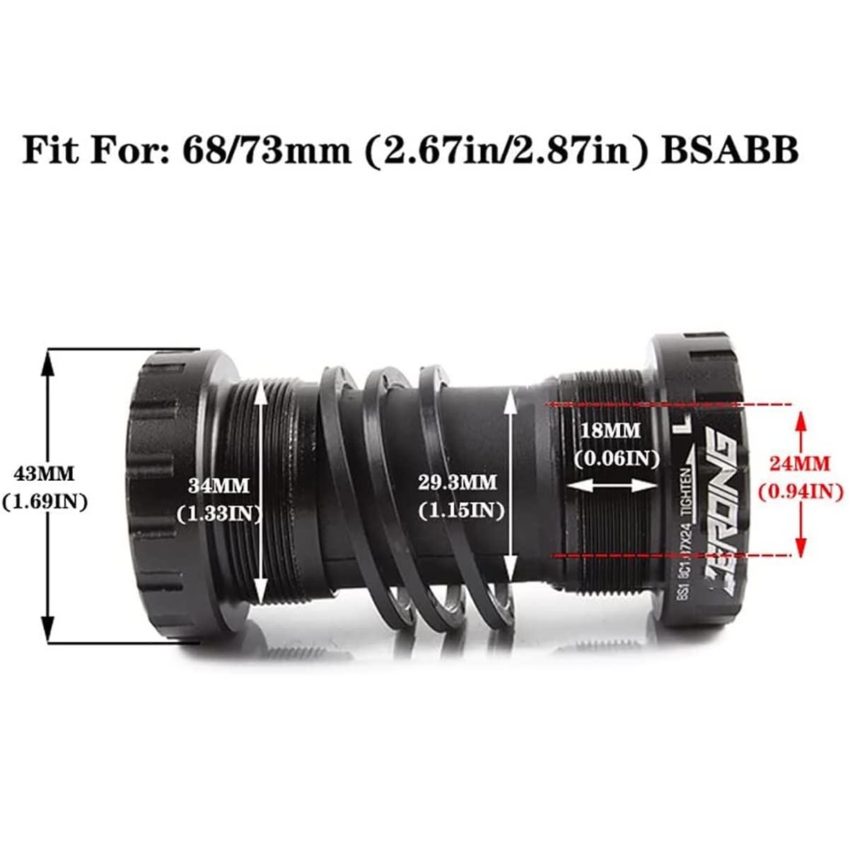 FAXIOAWA Guarnitura MTB Set di pedivelle da 175 mm 32T/34T/36T/38T Corona Singola per guarnitura Integrata Cava a 7-12 velocità con BB (Dimensioni : 32T)
