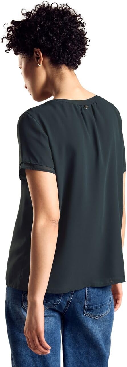 STREET-ONE Leinenmix Blusentop für Damen in Grün | STREET-ONE
