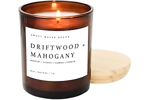Sweet Water Decor Mahogany, Lavender, Geranium, and Teakwood Scented Candle
