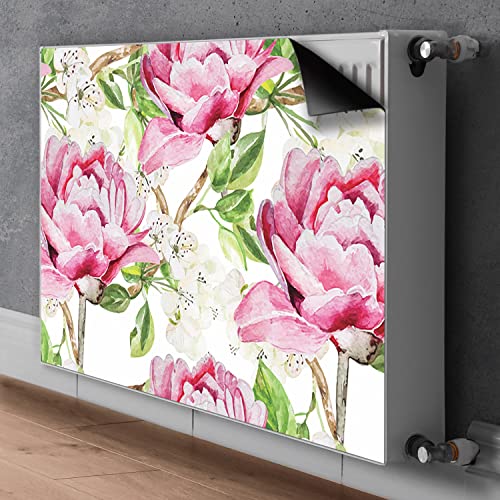 Cache Radiateur Magnétique Pivoines Roses Decormat 100x60cm