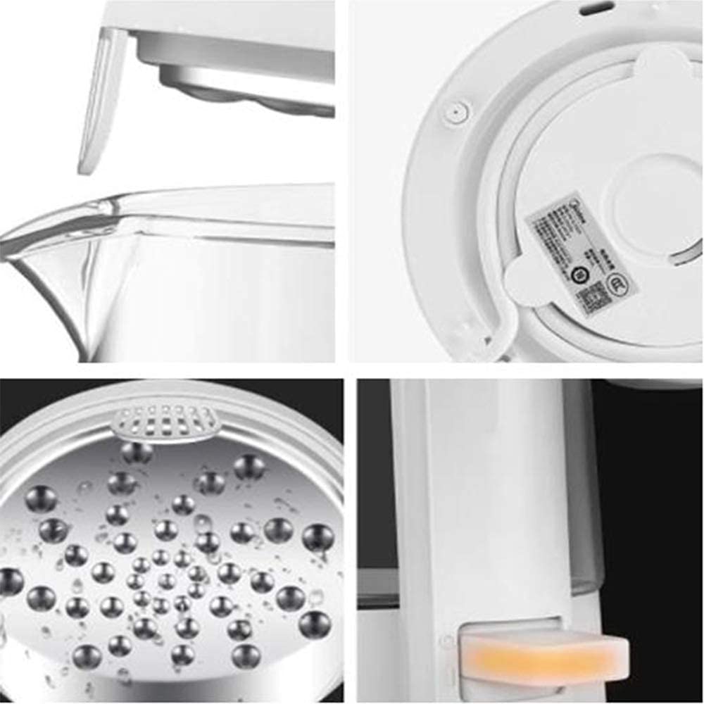 WYZQ Bollitore Elettrico in Vetro da 1,5 Litri, Bollitore Illuminato a LED Ecologico, Bollitore Wireless Senza Bpa con Coperchio Interno e Fondo in Acciaio Inossidabile, Spegnimento Automatico a