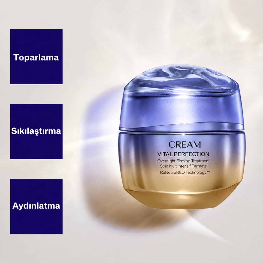 Shiseid Vital Perfection Overnight Firming Treatment, Crema Notte Rassodante, Re Neura RED Technology™, 50 ml