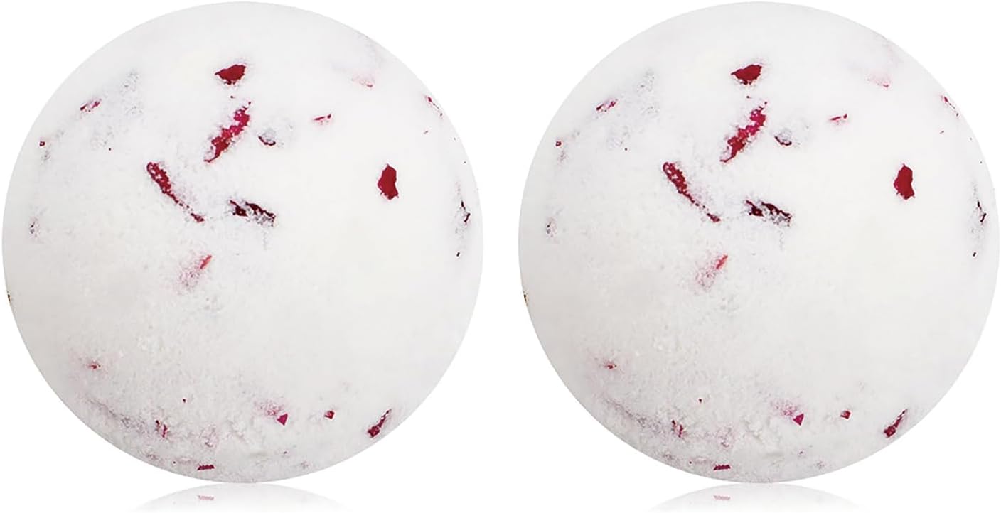 Bath Bombs for Women Spa Gift Set with Rose Milk Essential Oils Sea Salt Moisturizing Relaxing Birthday Gift for Her Bubble Bath Skincare Relaxation Aromatherapy Gifts 2 Pack