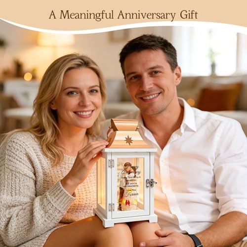 Homazing Wedding Anniversary Lantern Gift for Couple Wife Women Her Husband, Best Anniversary Wedding Gift for Couple Wife Parents 1st, 5th, 25th, 50th - Image 4