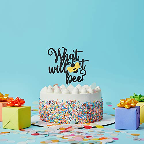 Liliparty What Will It Bee Cake Topper For Gender Reveal Party New Baby Shower Baby Announcement Party Decoration Supplies Garden Theme Cake Decor #TOP3