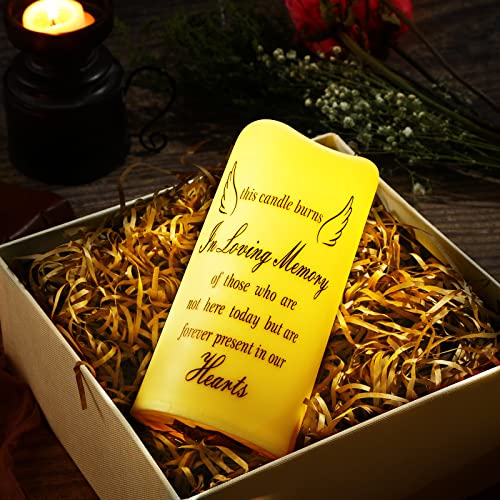 image for Pangda Flameless Memorial Candle Real Wax LED Candle with Remote Berea