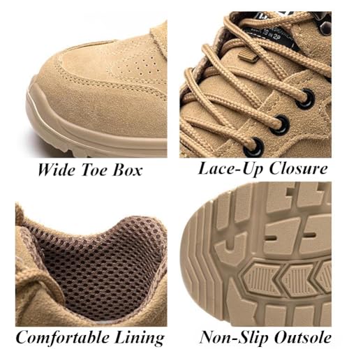 Steel Toe Shoes for Women Men Indestructible Safety Unisex Work Boots Comfortable Breathable Puncture Proof Work Sneakers4