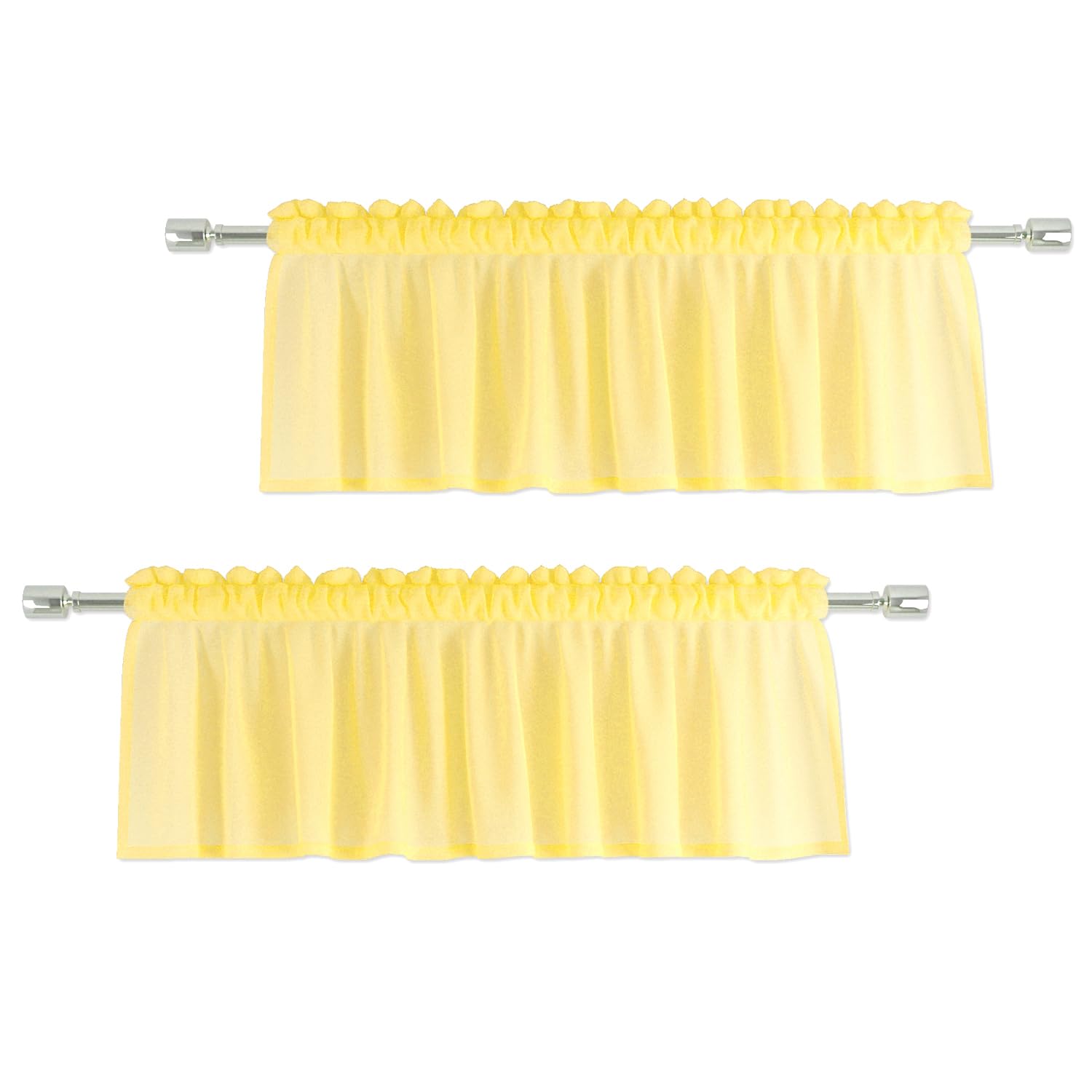 Cantonnière de cuisine jaune pour une décoration ensoleillée