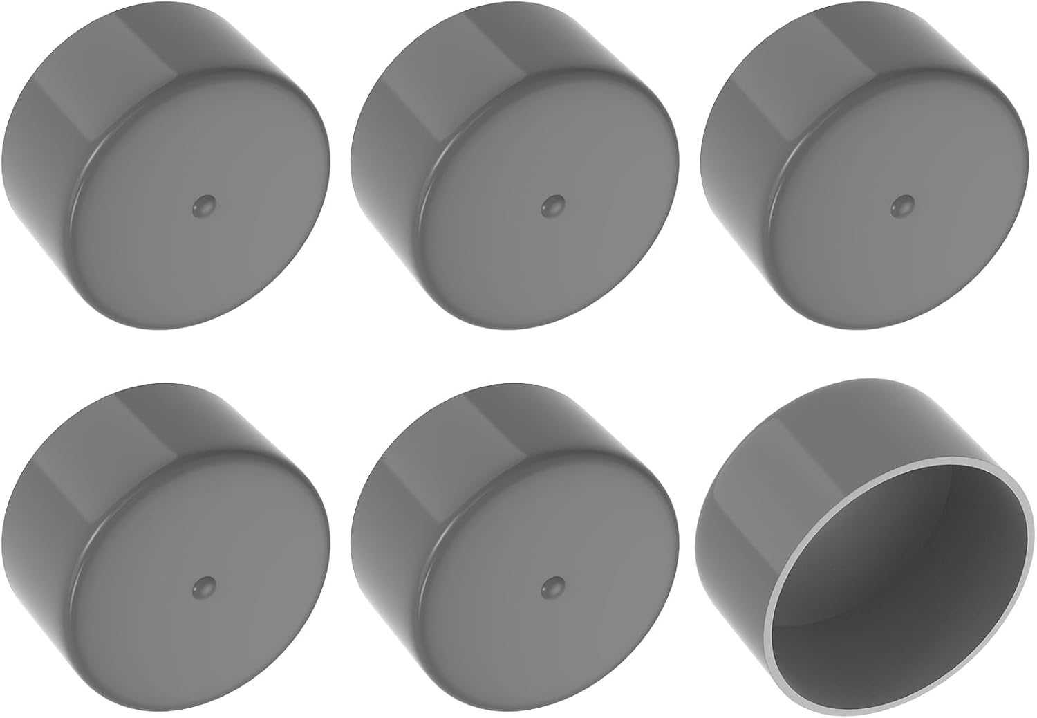 1.98 Inch Bearings Bras Grey Rubber Caps Trailer Wheel Hub Covers