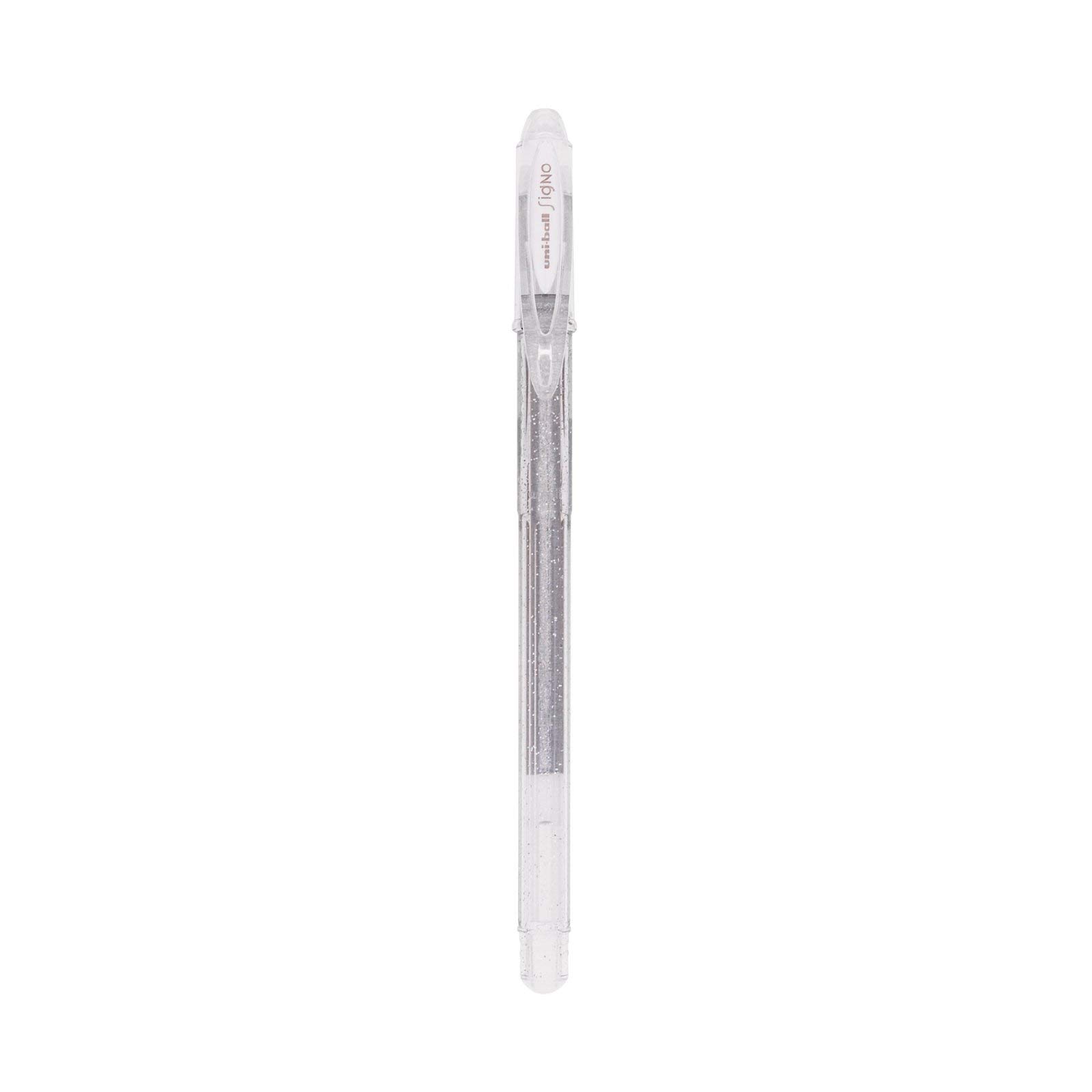 Uni-ball Mitsubishi Pencil – 8 bolígrafos de tinta de gel Signo – Colores con purpurina – Punta de 1 mm – Escritura grande – Patines creativos para cartería y ocio creativo