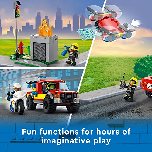 Lego City Fire Rescue & Police Chase Building Set 60319 - Kid's Fire & Police Build, Featuring 3 Minifigures, Emergency Truck, Patrol Car, Motorcycle Toys, Gifts For Boys And Girls Age 5+ Years Old #TOP2