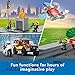 LEGO City Fire Rescue & Police Chase Building Set 60319 - Kid's Fire & Police Build, Featuring 3 Minifigures, Emergency Truck, Patrol Car, Motorcycle Toys, Gifts for Boys and Girls Age 5+ Years Old