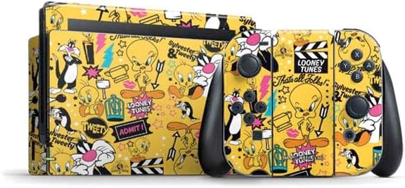 Skinit Decal Gaming Skin Compatible with Nintendo Switch Bundle - Officially Licensed Looney Tunes Tweety Bird Full Design