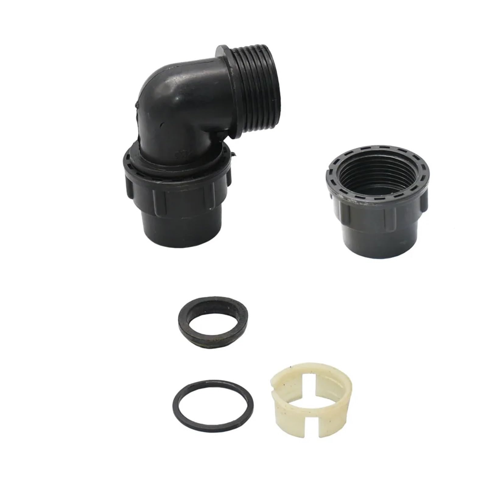 Connettore per tubo in PVC PE da 20/25/32/40/50 mm, per rubinetto, sdoppiatore per acqua, valvola a sfera in plastica, raccordi per tubi da giardino e agricoltura (gomito, 40 mm)