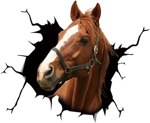 Miniatura 7 de ikasus Paquete de 4 calcomanías de caballo para automóvil, calcomanías de caballo para parachoques de ventana de automóvil, calcomanías de vinilo 3D