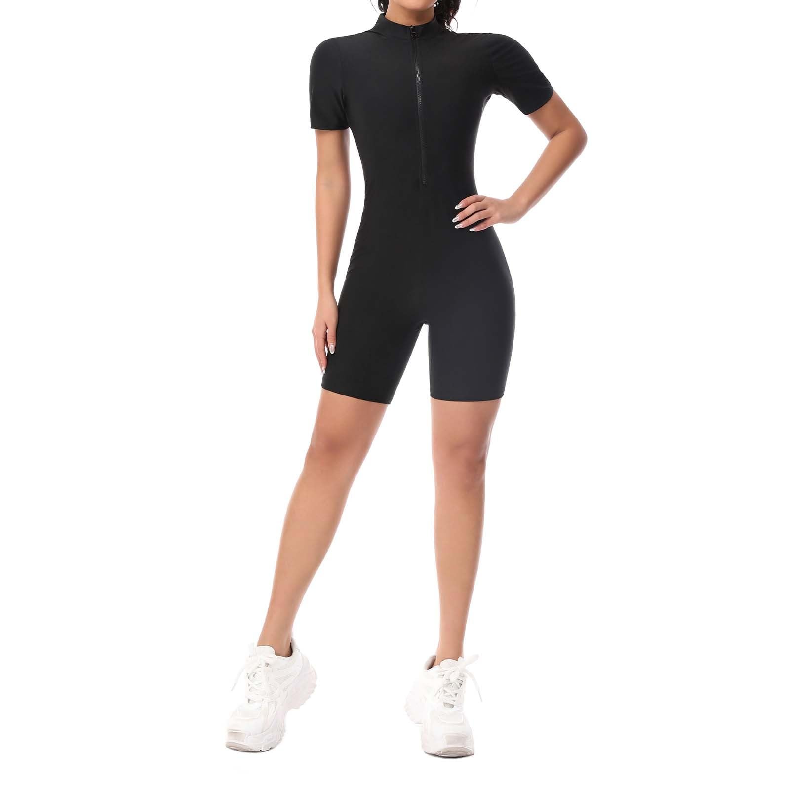 Generisch Combinaison élégante pour femme Survêtement à manches courtes Body cinching Taille gainante Survêtement de sport Corsets Vêtements de yoga