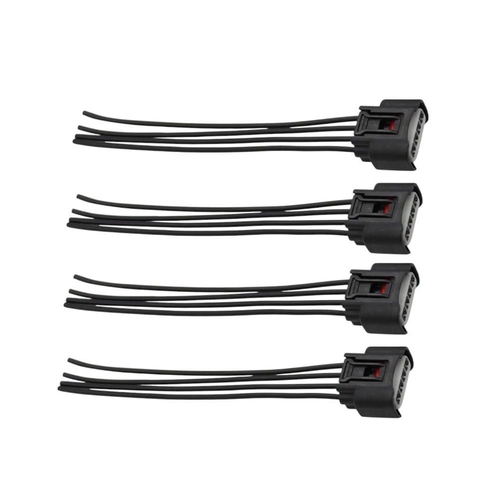 Genuine 4X New Ignition Coil Female Connector Plug Harness for Toyota for Lexus 2AZFE 1ZZFE Genuine OEM Replacement
