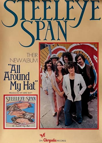 Affiche Steeleye Span All Around My Hat 1975 poster finition soignee cadre 42x59cm