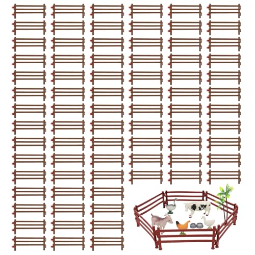 80 Stück Zaun, Zäune,Playmobil Zaun Für Pferde,Kreatives Lernspielzeug, Ideal Für Bauernhof-Szenen Und DIY-Projekte, 9 X 4 X 0,8 cm