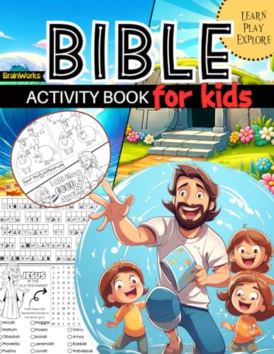 Compare Textbook Prices for Bible Activity Book for Kids: A Themed Fun and Faith Puzzle Book by BrainWorks: Includes Mazes, Coloring, Crosswords, and More for Kids 8-12 Connecting Moses and Jesus  ISBN 9798884539310 by Works, Brain