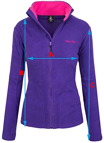 Rock Creek Damen Fleecejacke Fleece Jacke Übergangs Jacke Sweatjacke D-389 [Pink XL]