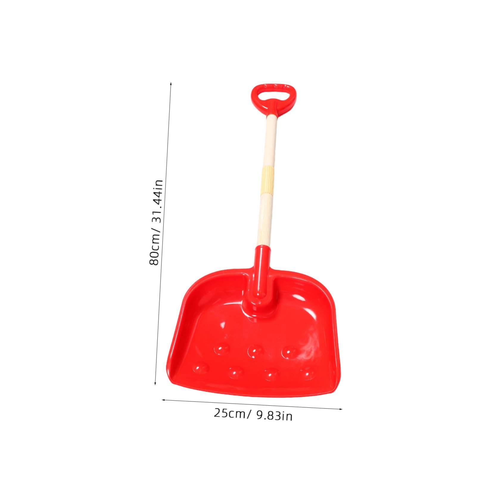 Sosoport Wooden Snow Shovel for Lightweight Plastic Handle for Snow Play Digging and Garden Use Outdoor Tool for Winter and Beach Fun