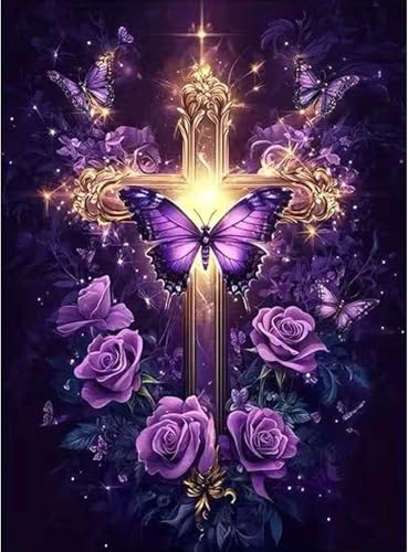 Image of Religious Stamped Cross Stitch Kits - Cross Stitch Kits for Beginners,Adults Needlepoint Cross-Stitch Patterns Dimensions Needlecrafts Embroidery Kits Arts and Crafts 11.8x15.7 Inches