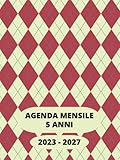 Agenda Mensile 5 Anni 2023 2027 Vintage Modello Argyle: Pianificatore Mensile...