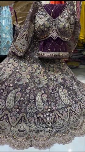 Image of Lehenga choli For Womens and Girls Soft Butterfly Net Lehenga Choli with Coding Sequins Work Dupatta | Semi Stitched Designer Ethnic Set